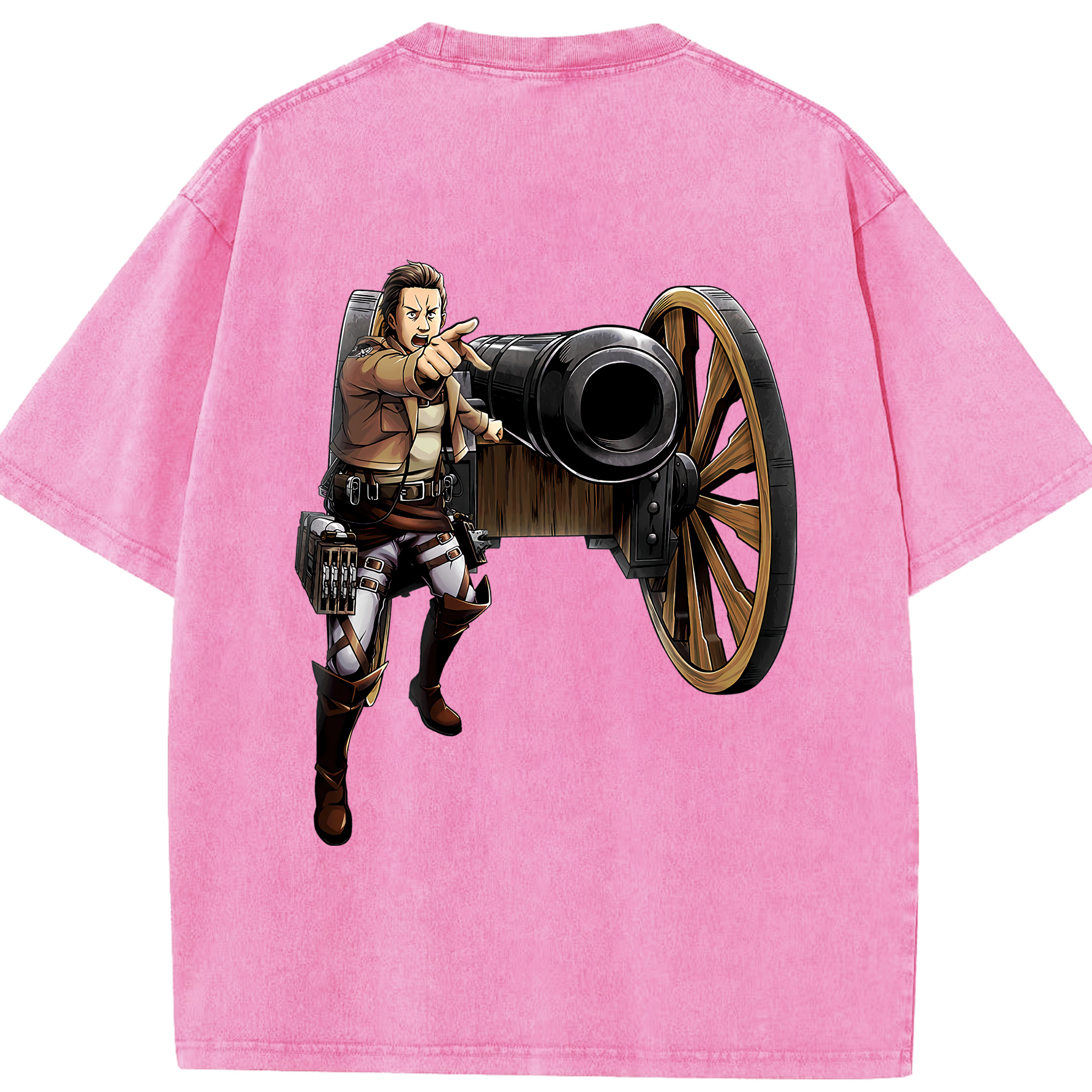 （画像用） 進撃の巨人 Attack on Titan 綿100% ヴィンテージ風 半袖Tシャツ（背面プリント）